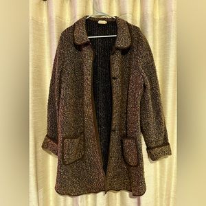 Tea and Scones long cardigan. Size XL.